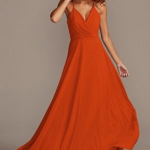 Spaghetti Strap Full Skirt Bridesmaid Dress